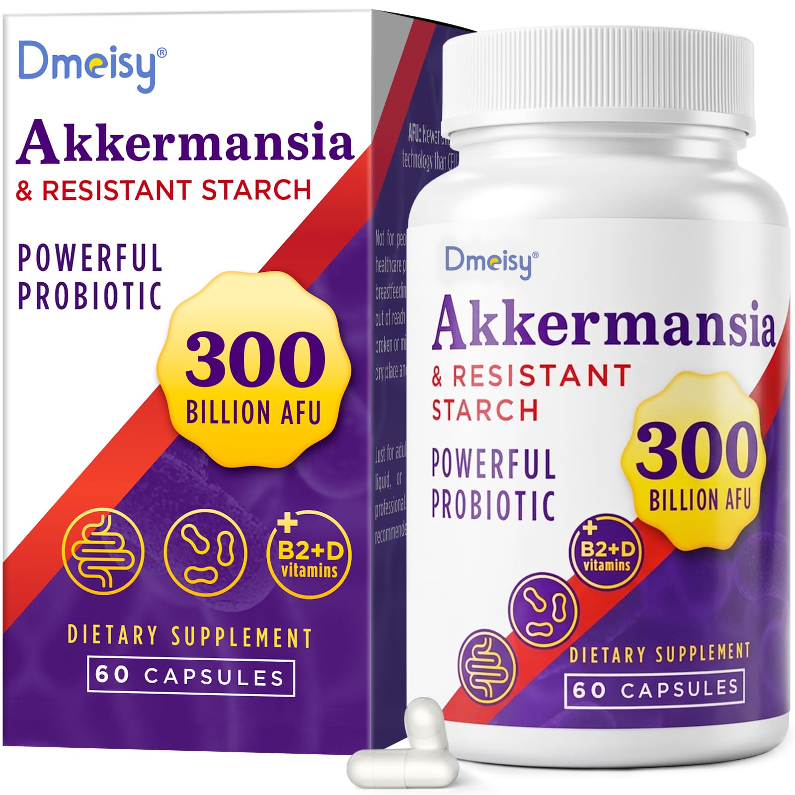 Dmeisy Akkermansia Muciniphila Probiotic Capsule 60 Count