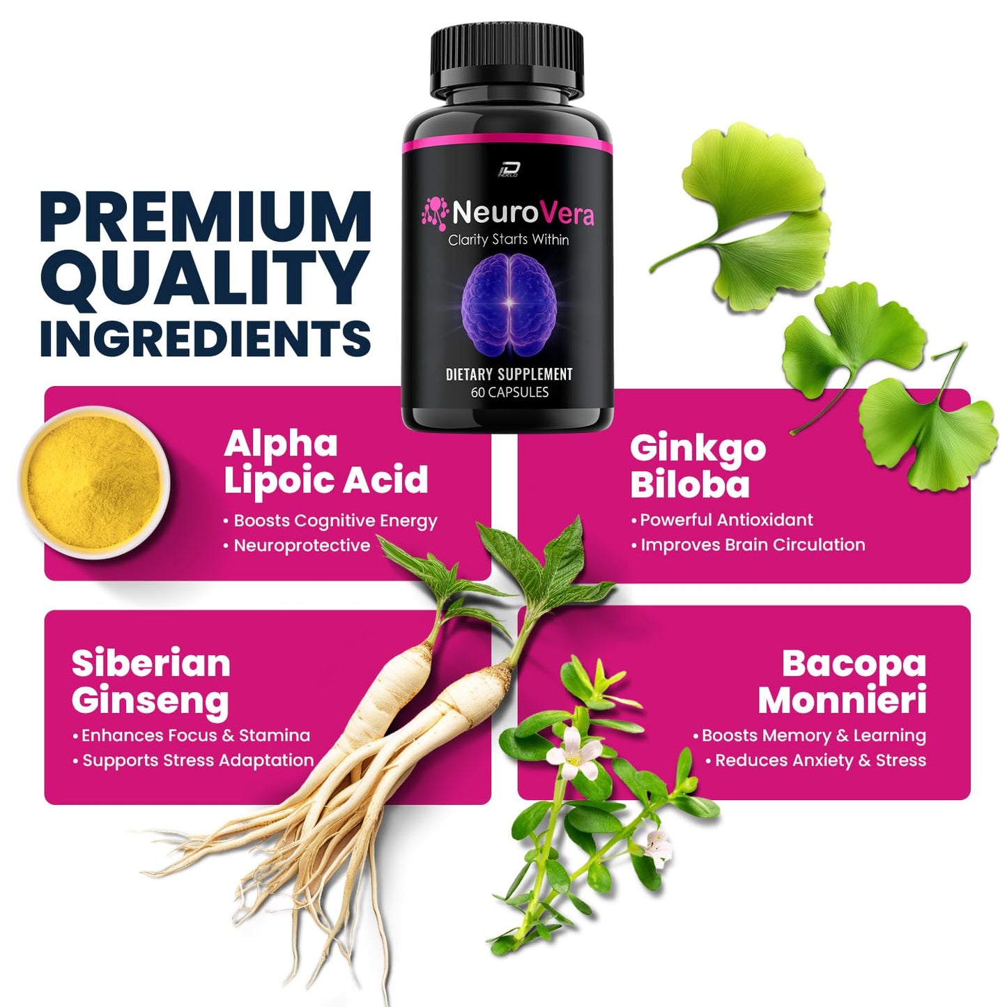 Indelo Neurovera Advanced Formula Supplement 300 Capsules