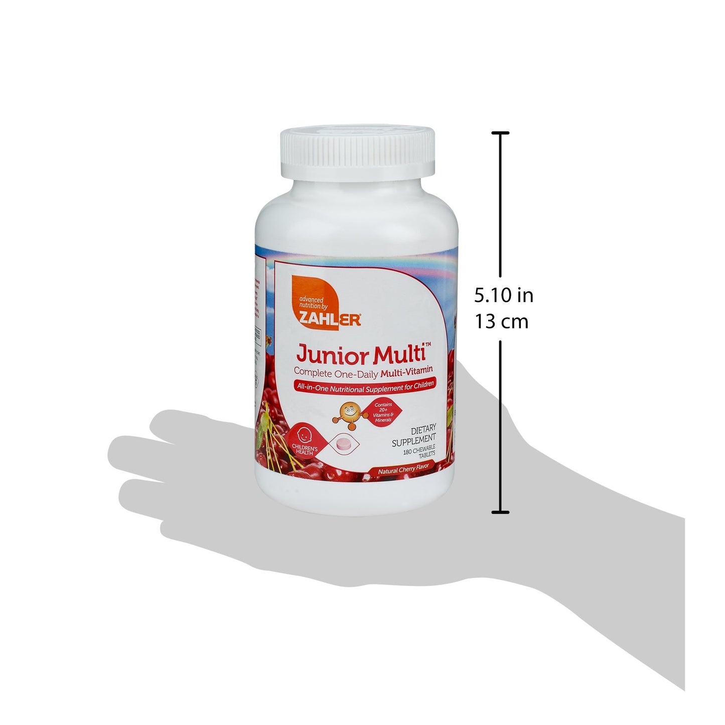 Zahler Junior Multi Complete Once-Daily Multi-Vitamin Natural Cherry Tablets, 180 Count