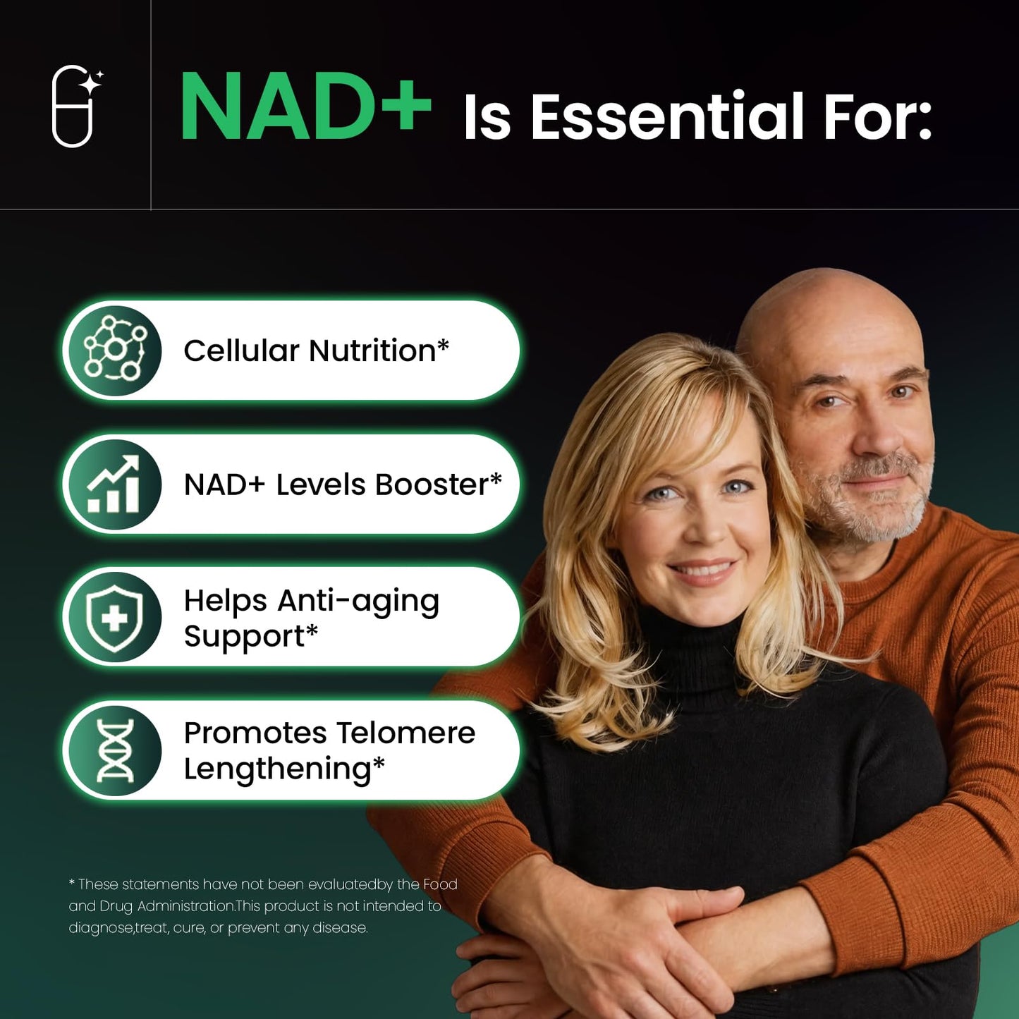 Timeshop TimeMagic NAD+ Supplement – NMN Supplement Alternative for Women and Men – Supports Anti-Aging & Cellular Energy 60 Capsules