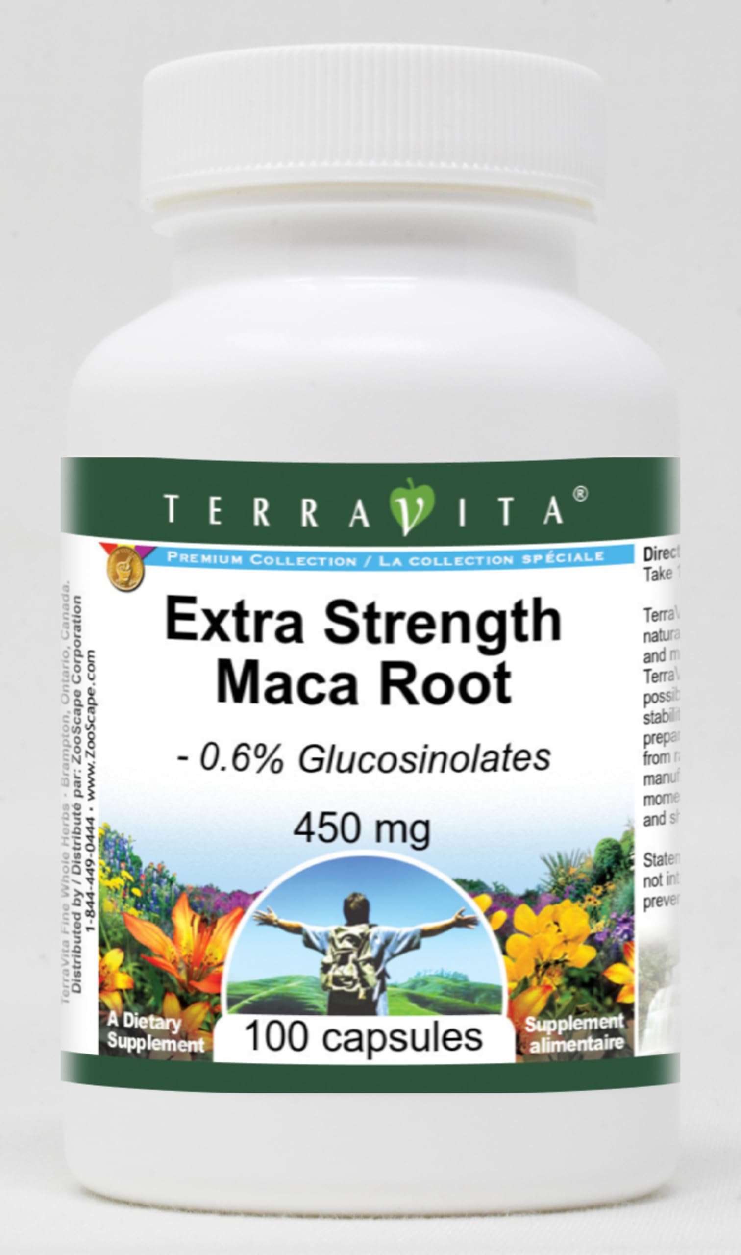 Terravita Maca Root Extra Strength Capsules, 450 mg, 300 Count