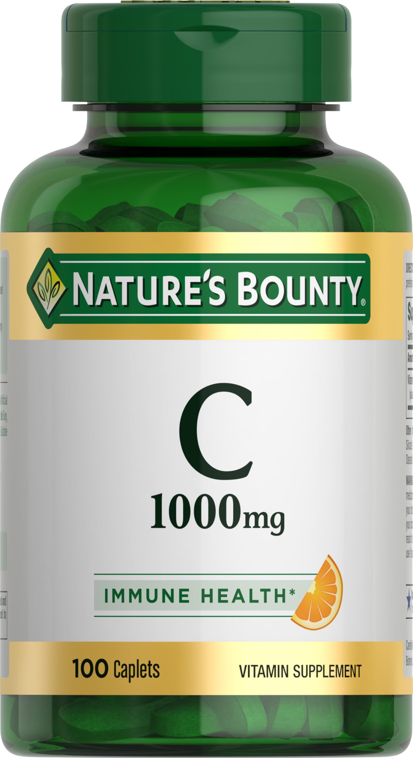 Nature's Bounty Vitamin C 1000mg Caplets, 100 Count