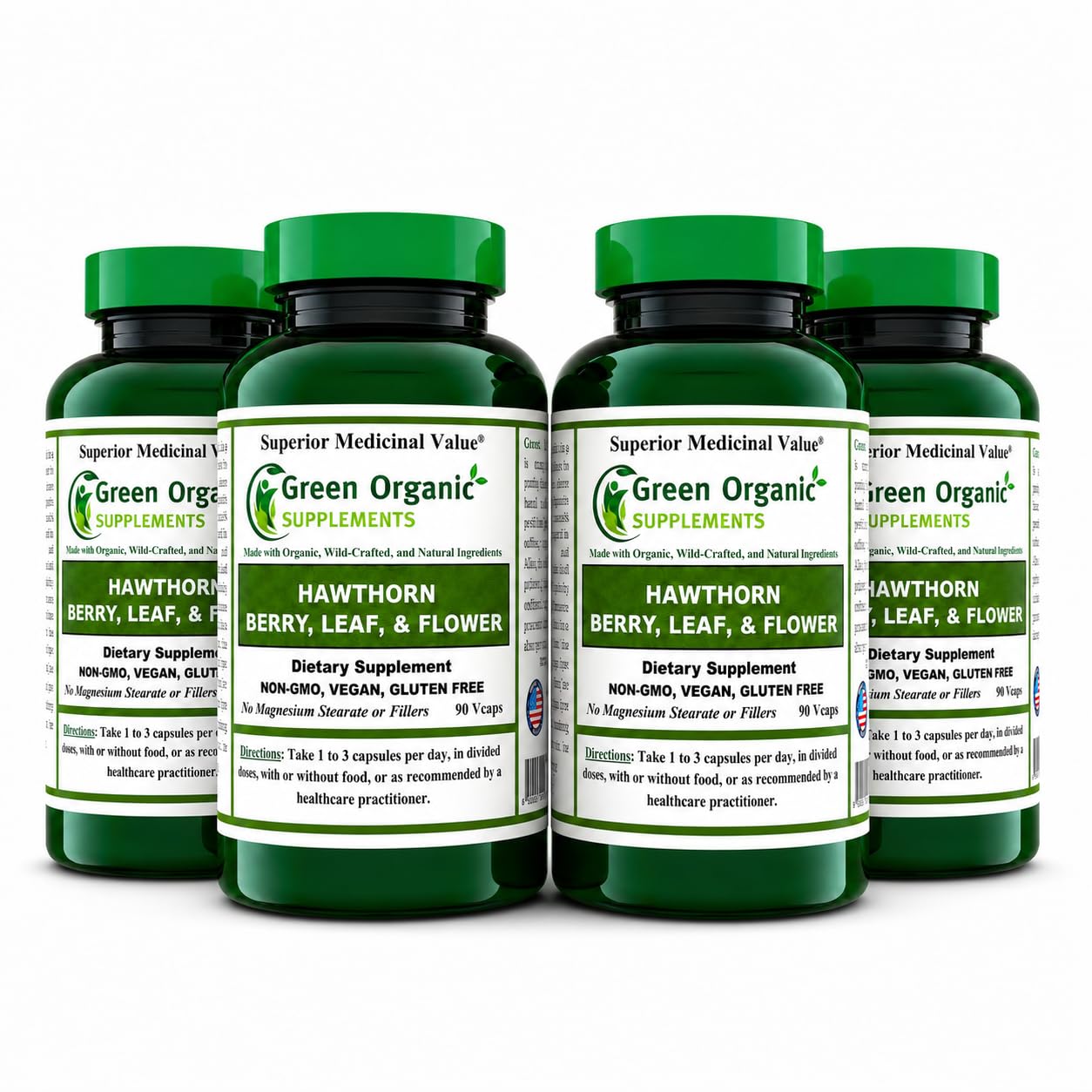 Green Organic Supplements Hawthorn Berry 360 Tablets