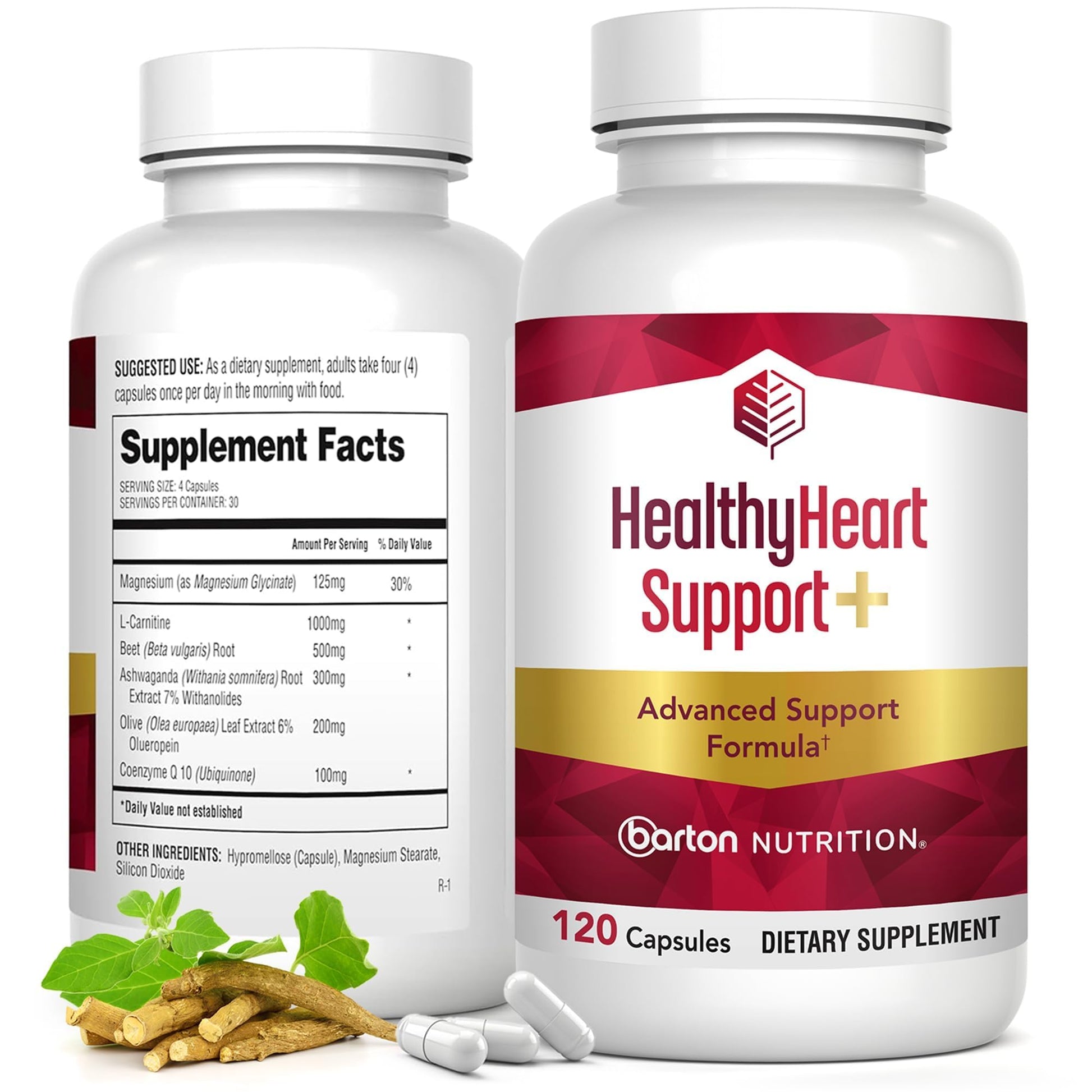 Barton Nutrition HealthyHeart Support+ 6-in-1 Heart Health Supplements Capsule 120 Count