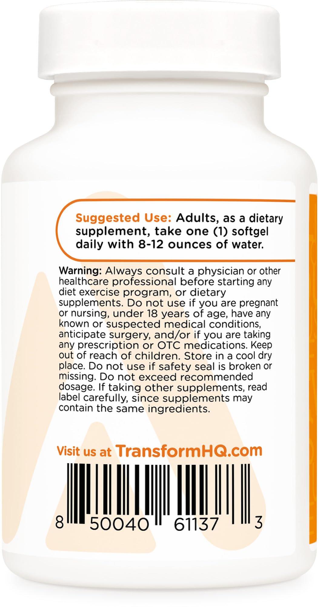 TransformHQ Vitamin K2 (MK7) 100mcg + Vitamin D3 5000 IU Softgels, 120 Count
