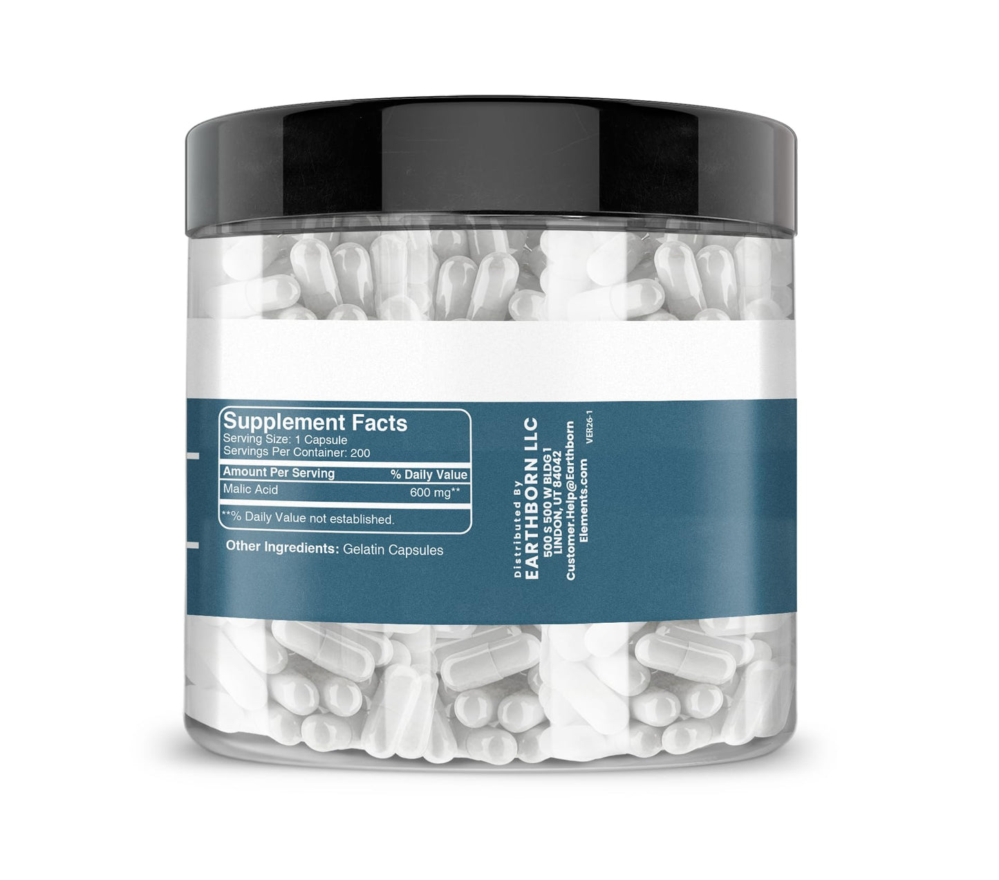 Earthborn Elements Malic Acid Capsules, 200 Capsules