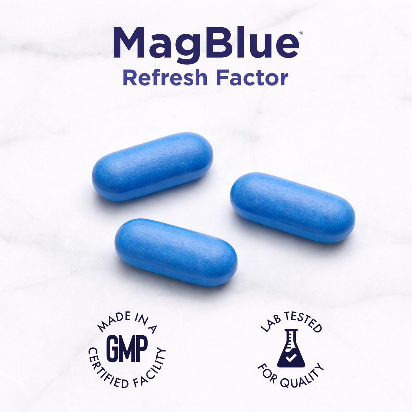 Purity Products MagBlue Refresh Factor Magnesium Bisglycinate + Shoden Ashwagandha Sleep, Stress Relief & Cortisol Support with Vitamin D3, Zinc & Boron, 90 Tablets