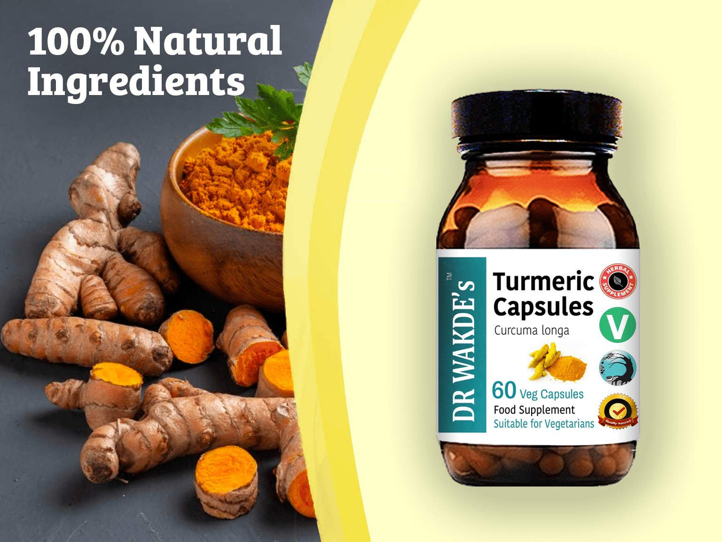 DR WAKDE's Turmeric Capsules 60 Veg Caps