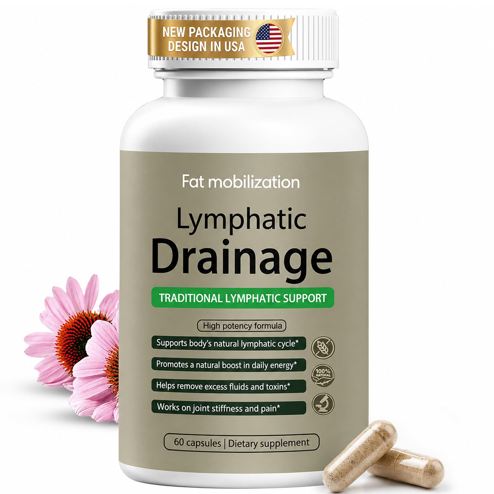 Fat mobilization Lymphatic Drainage Capsules 60 Capsules