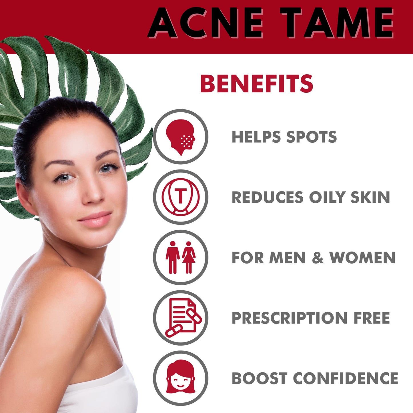 Acnetame Clear Skin Supplements Tablets, 120 Count