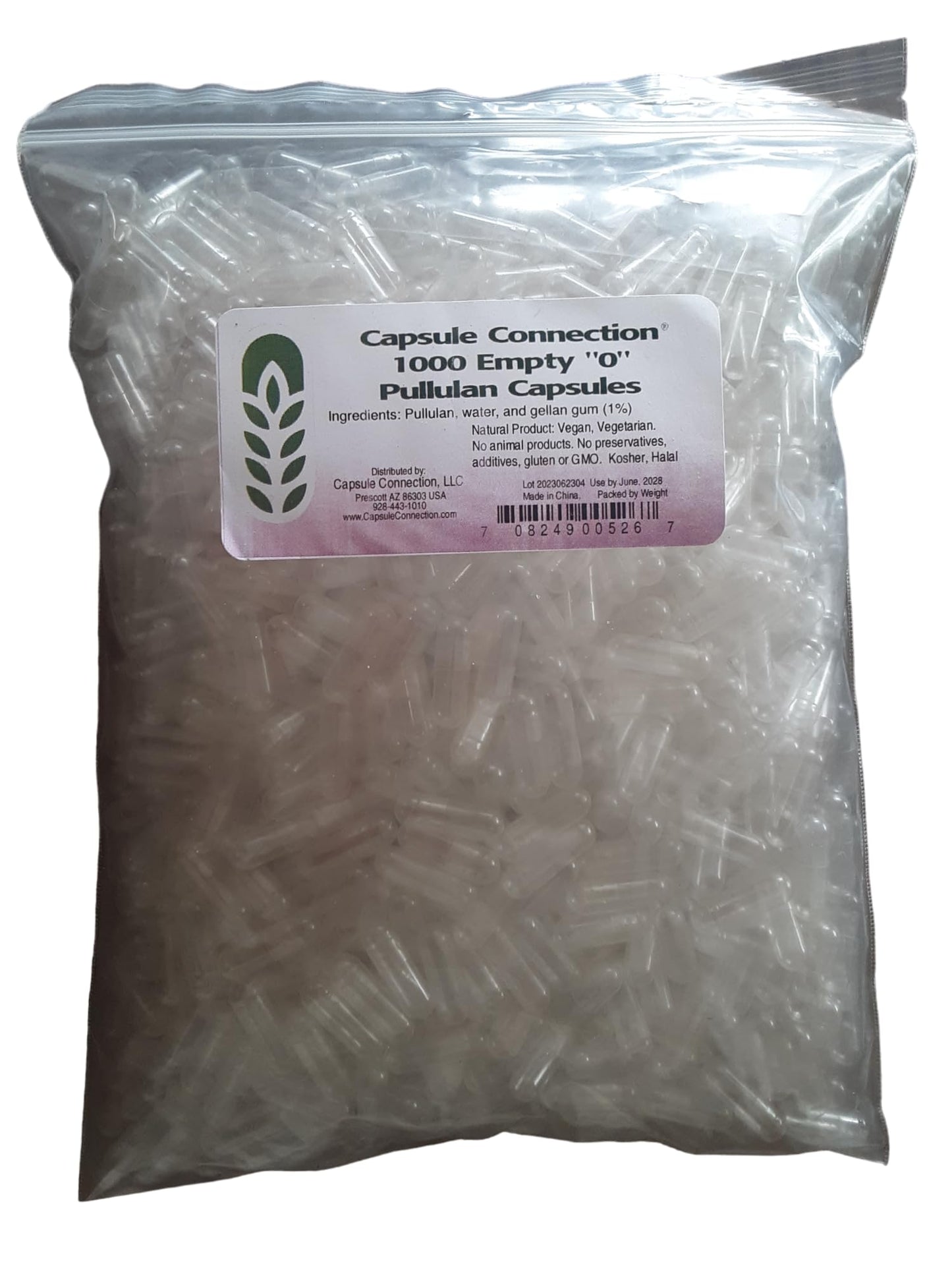 Capsule Connection Empty Pullulan Capsules, Size 0, 1000 Capsules