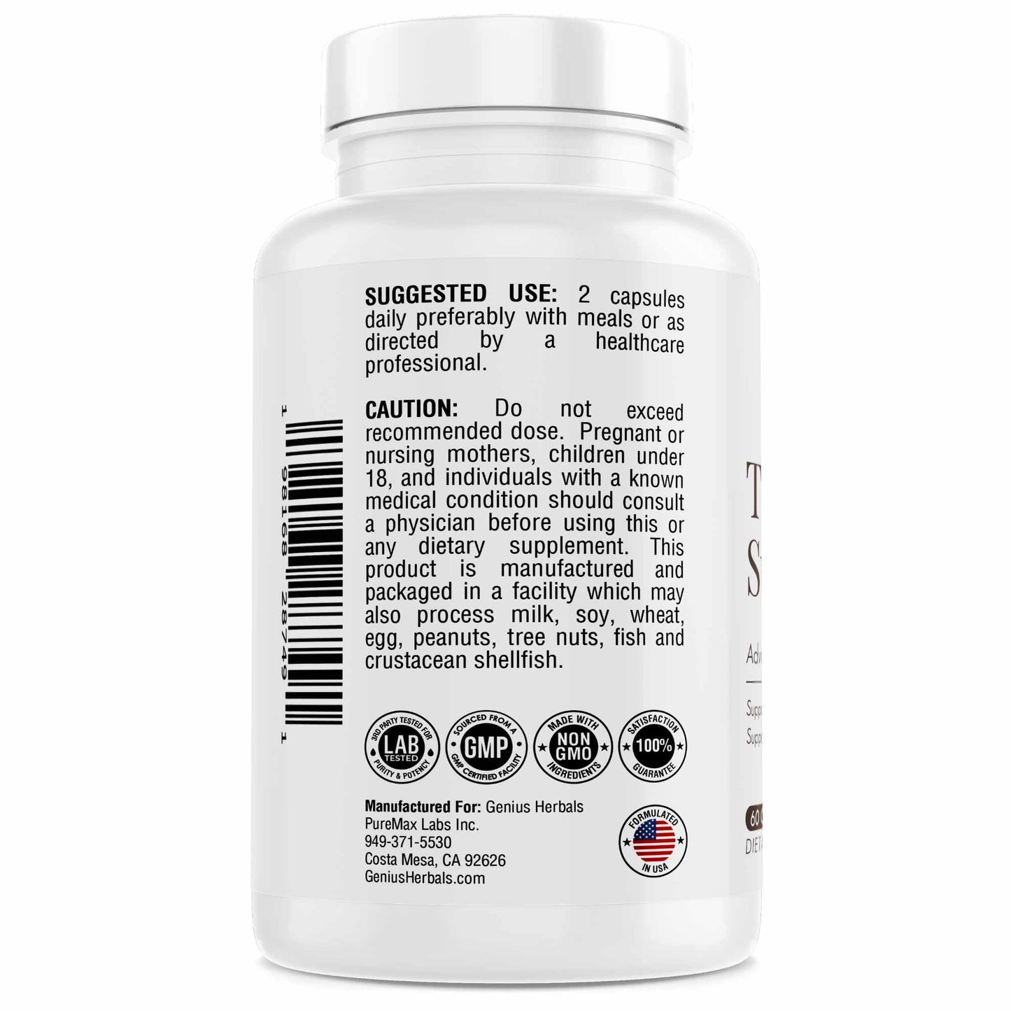 GENIUS HERBALS Thyroid Support Advanced Formula with Iodine Capsule 60 Count