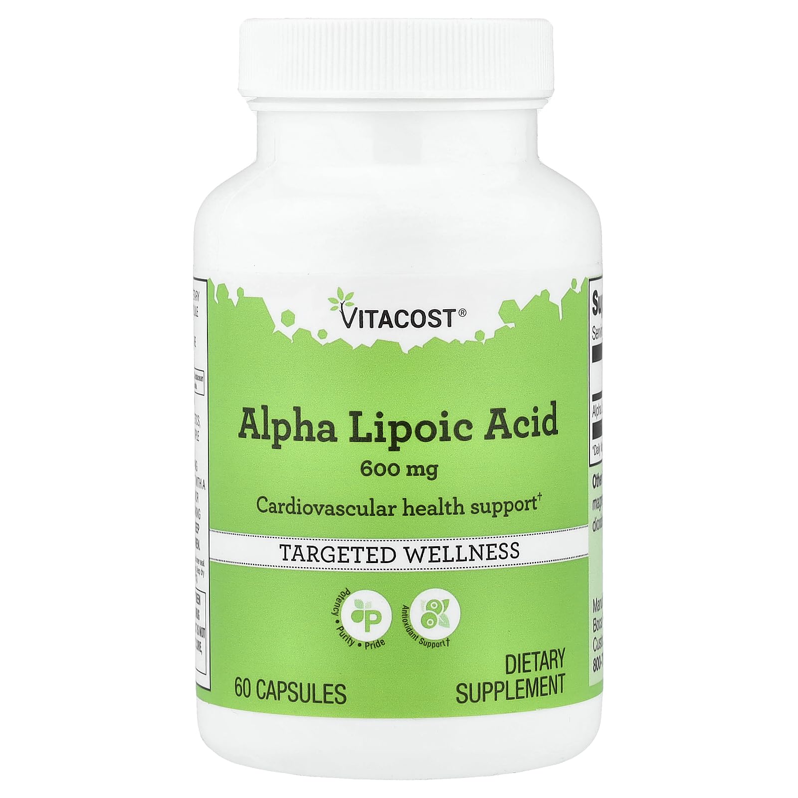 Vitacost Alpha Lipoic Acid 600 mg, 60 Capsules