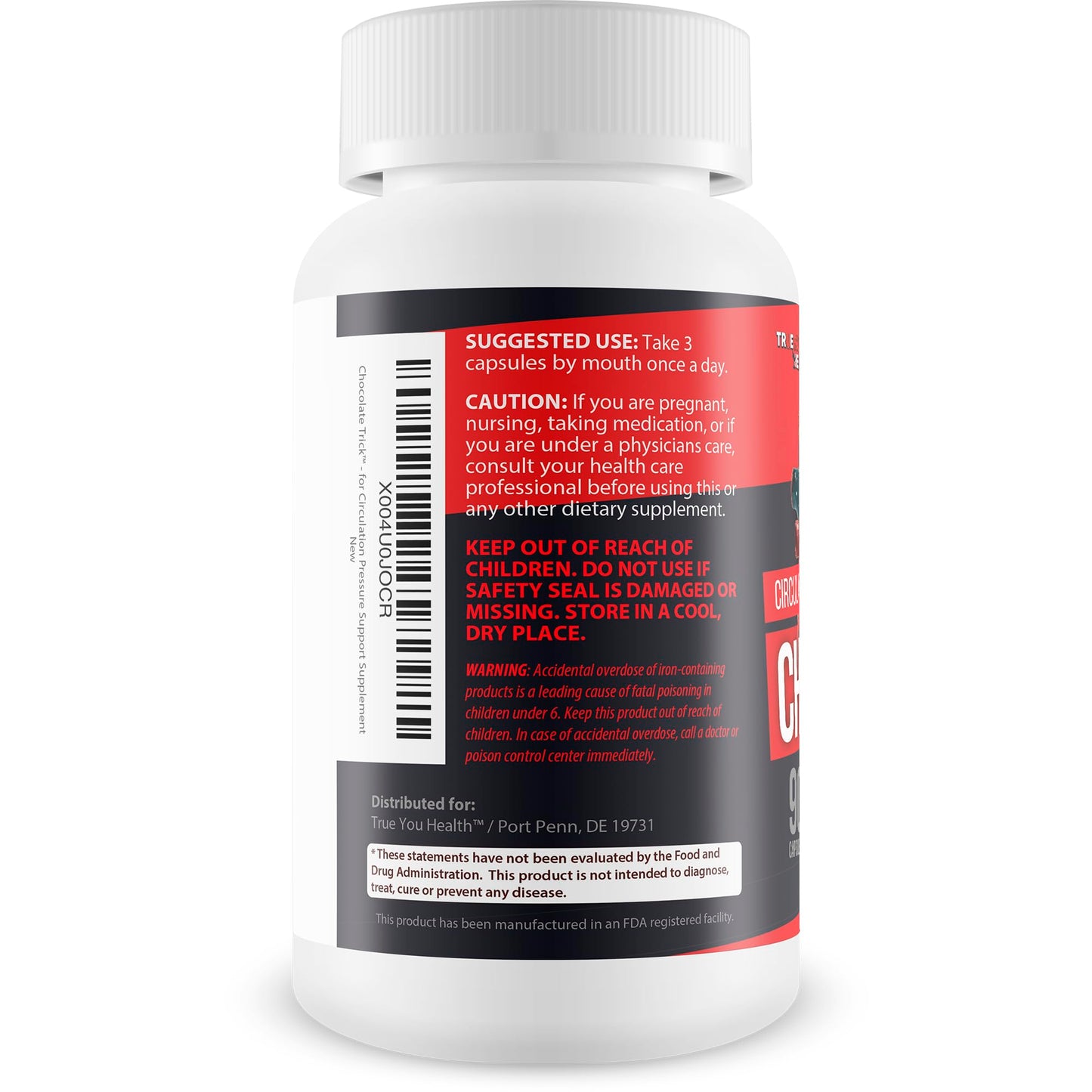 True You Health Chocolate Trick for Circulation Capsule 90 Count