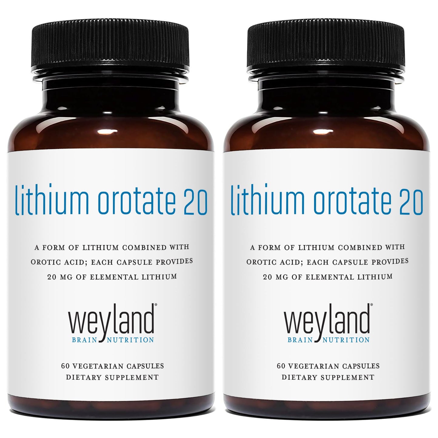Weyland Brain Nutrition Lithium Orotate 60 Capsules