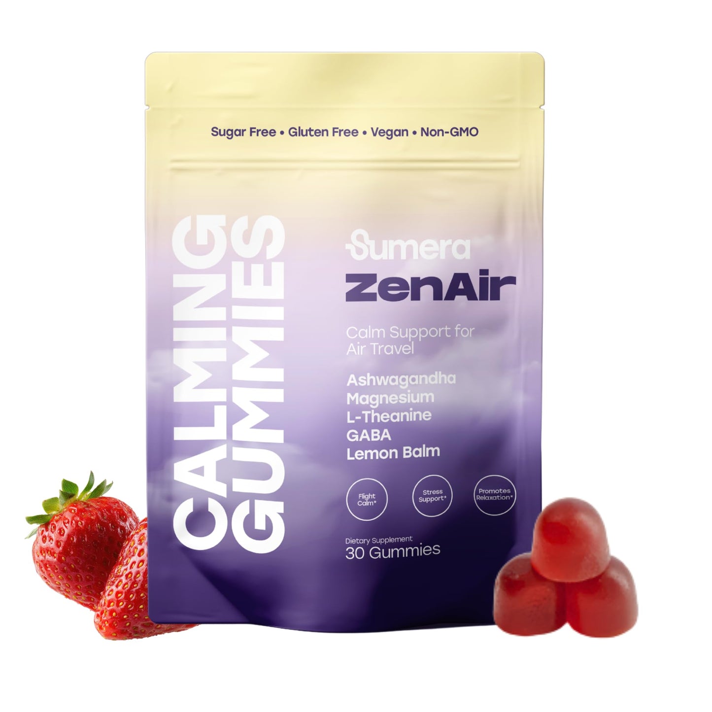 Sumera Calming Gummies for Travel, 30 Count