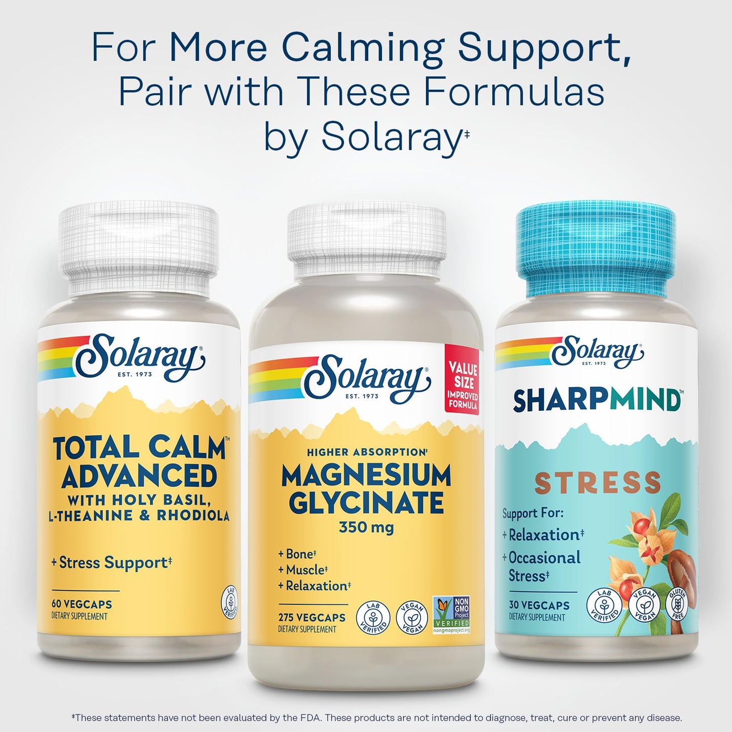 Solaray Total Calm Advanced Capsule 60 Count