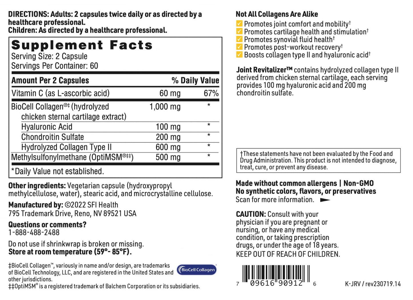 SFI Health Joint Revitalizer Capsule 120 Count