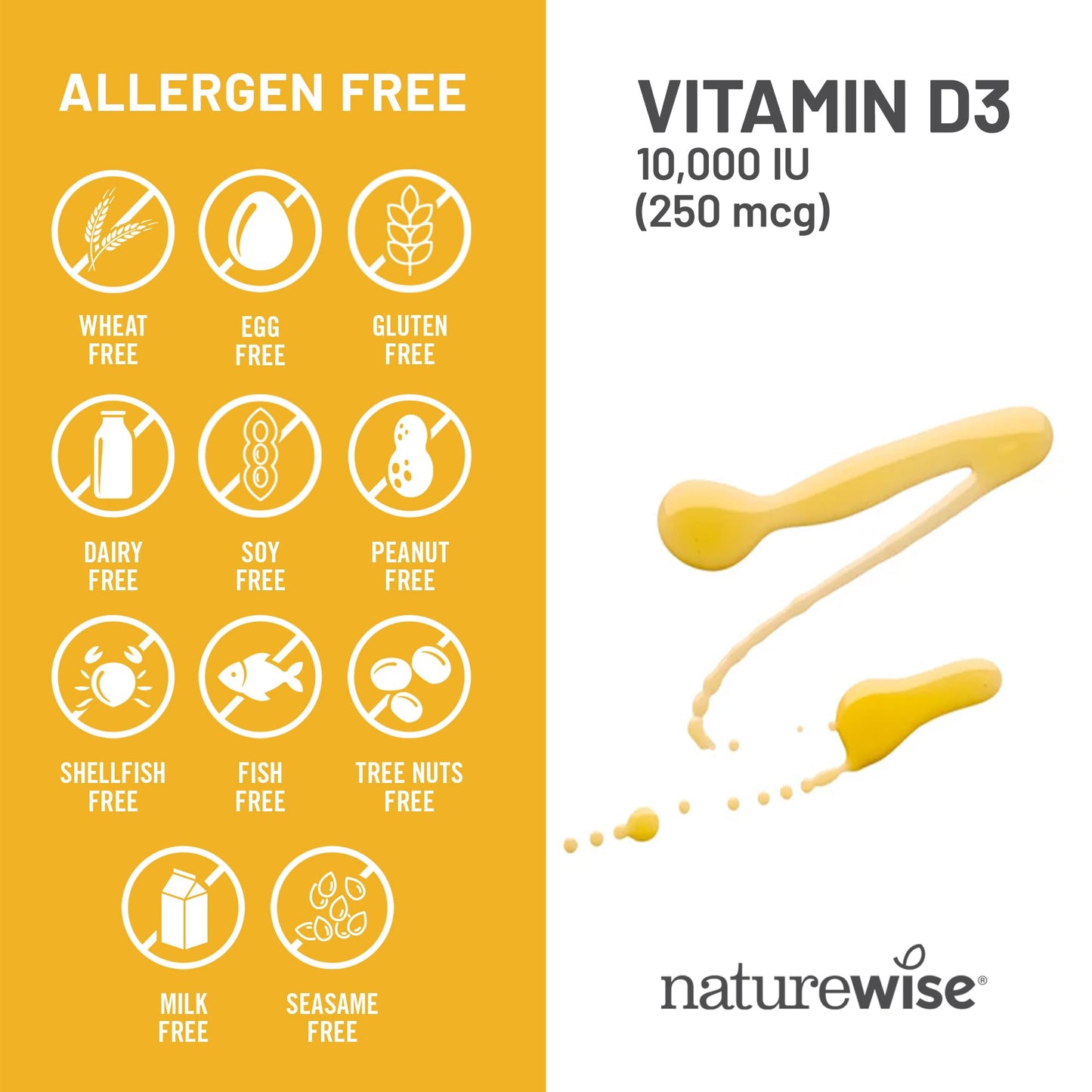 NatureWise Vitamin D3 10,000IU Softgels 90 Count