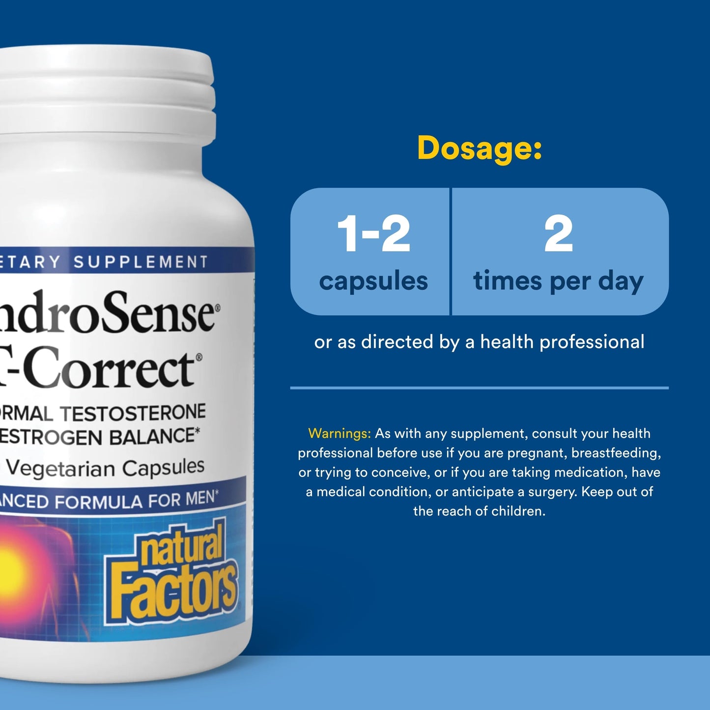 Natural Factors AndroSense T-Correct 60 Capsules