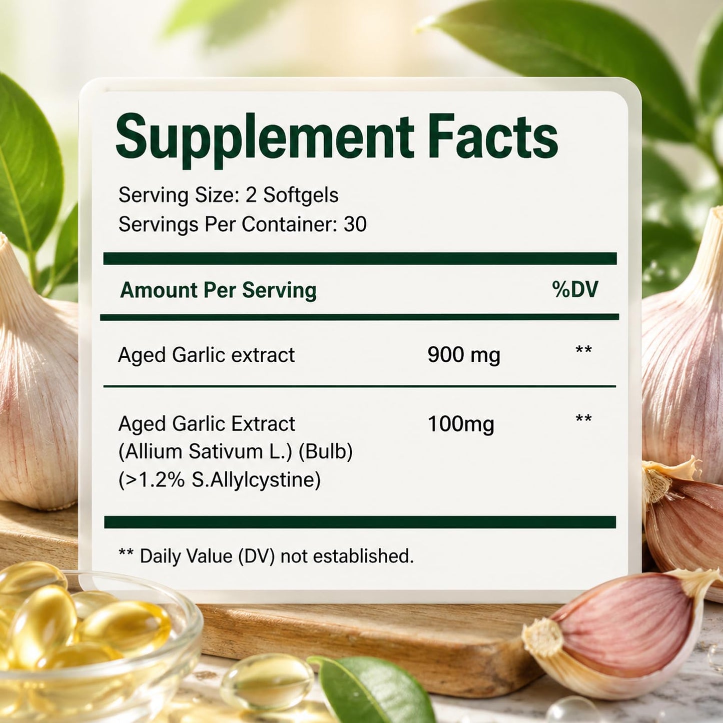 Ikokei Elvarim Odorless Aged Garlic Extract Garlic Supplement 2-Year Matured Softgel, 60 Count
