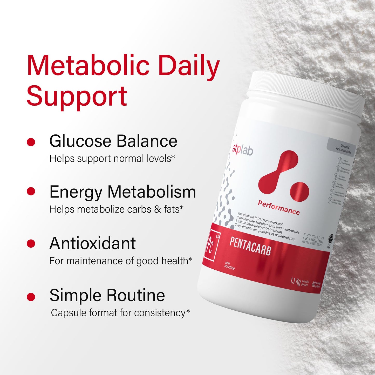 ATP LAB Pentacarb Powder, 40-Servings