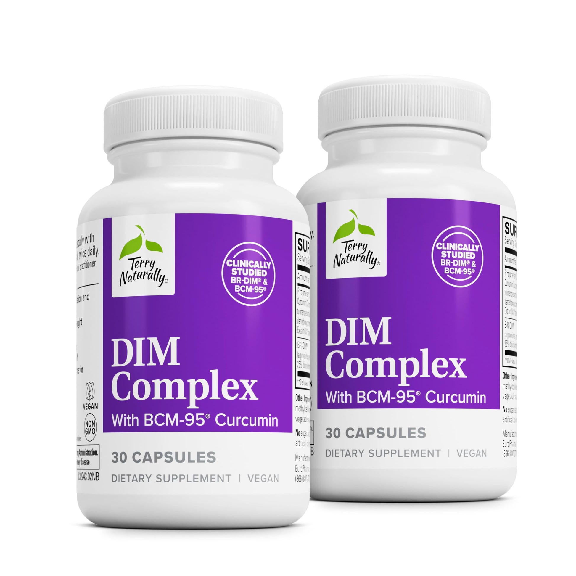 Terry Naturally DIM Complex Dietary Supplement with BCM-95 Curcumin 60 Capsules