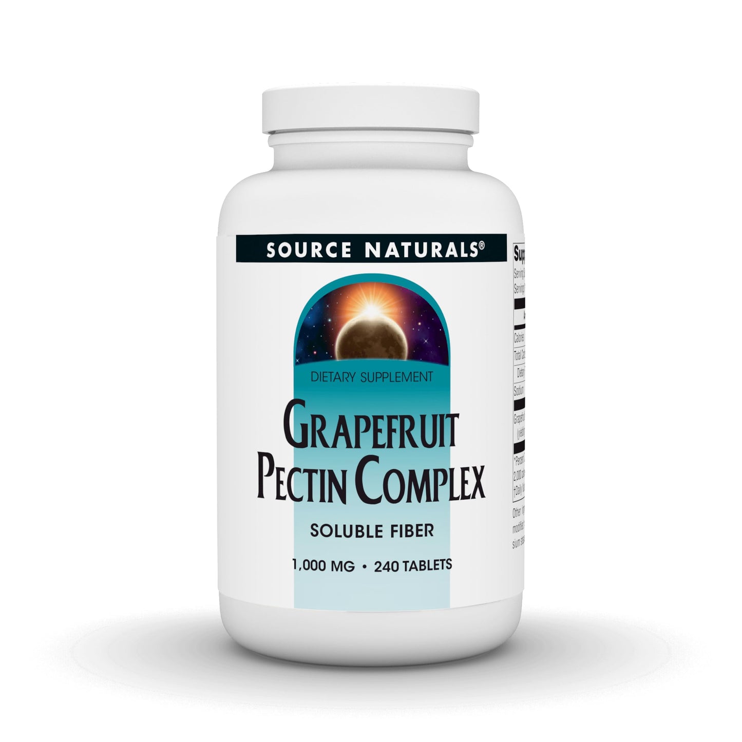Source Naturals Grapefruit Pectin Complex 1000 mg Tablets, Soluble Fiber, 240 Tablets