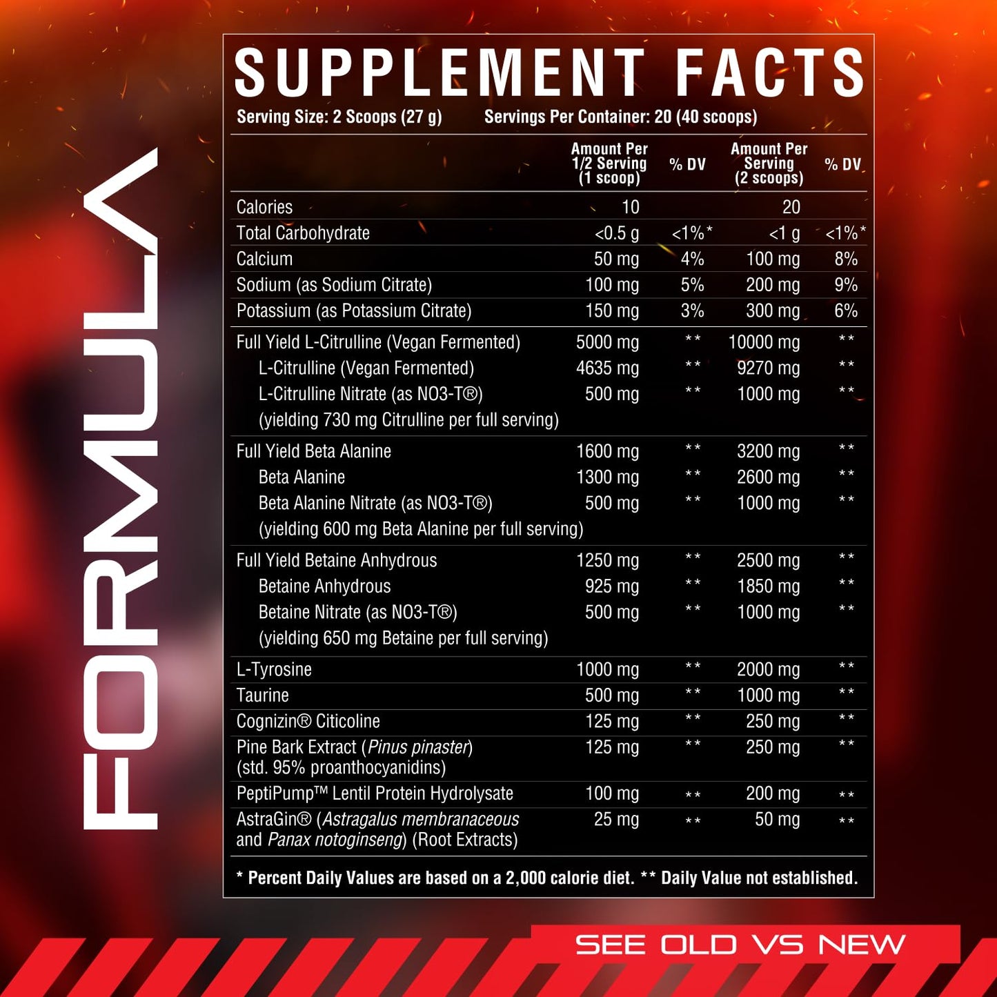 Core Nutritionals Pump Black Non-Stim Pre-Workout Powder 18.6