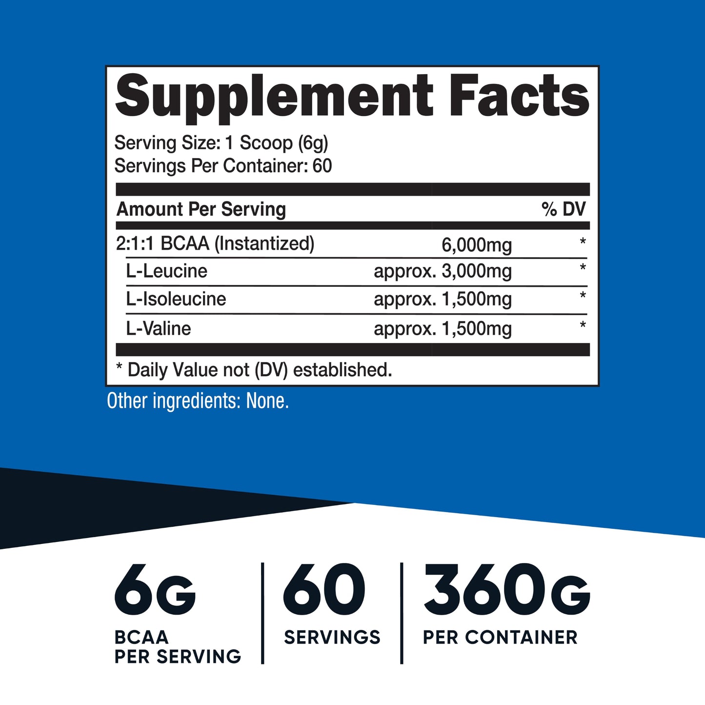 Nutricost BCAA Powder 2:1:1 12.9 Ounce