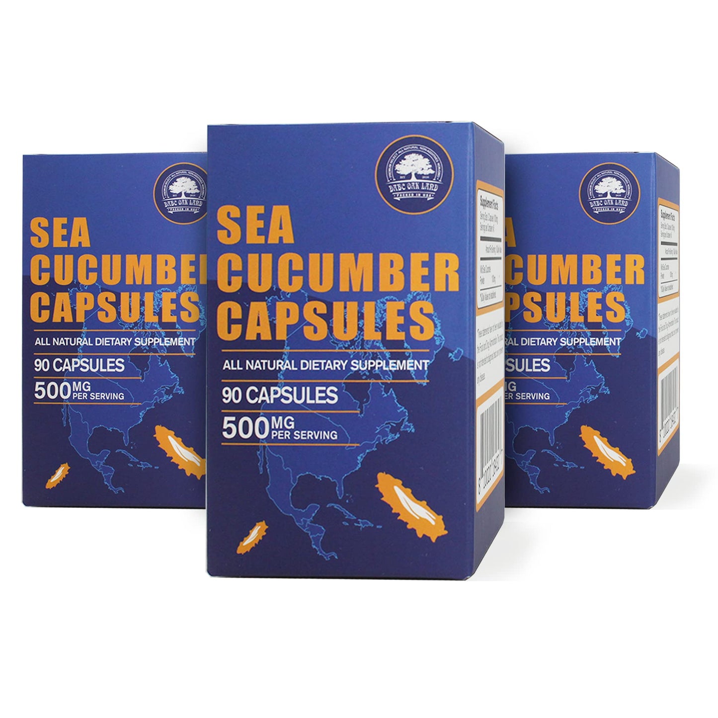 DABC OAK LAND Sea Cucumber Wild-Caught Capsule Supplement, 270 Capsules