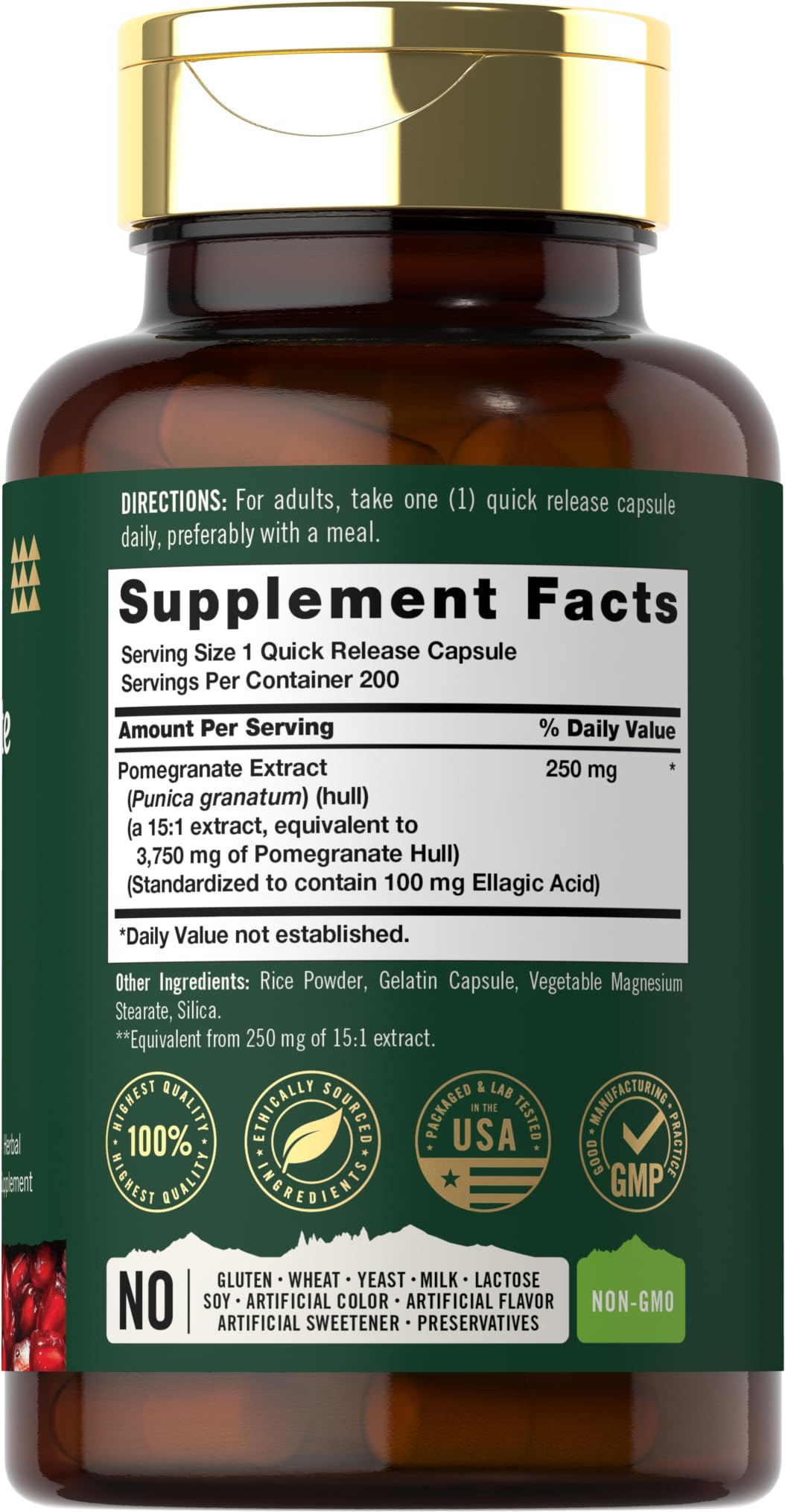 Tahoe Nutritionals Pomegranate Extract 200 Capsules