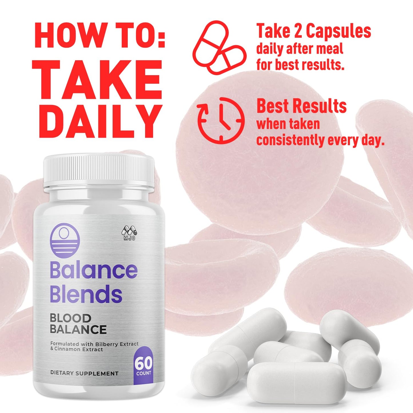 MJO Balance Blends Blood Capsules 60 Count