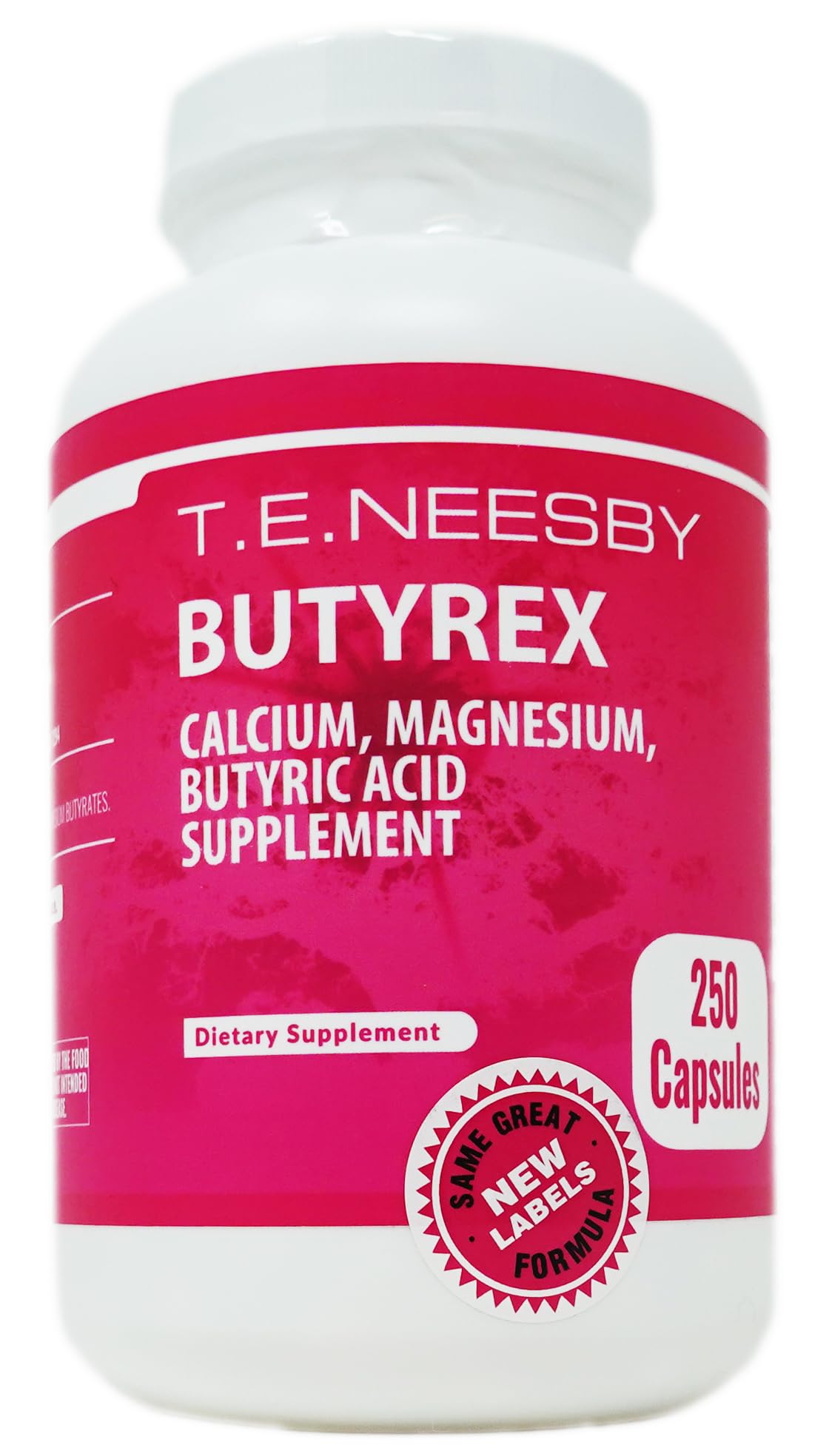 T.E.Neesby Butyrex Calcium/Magnesium Butyrate Complex Capsules 250 Count