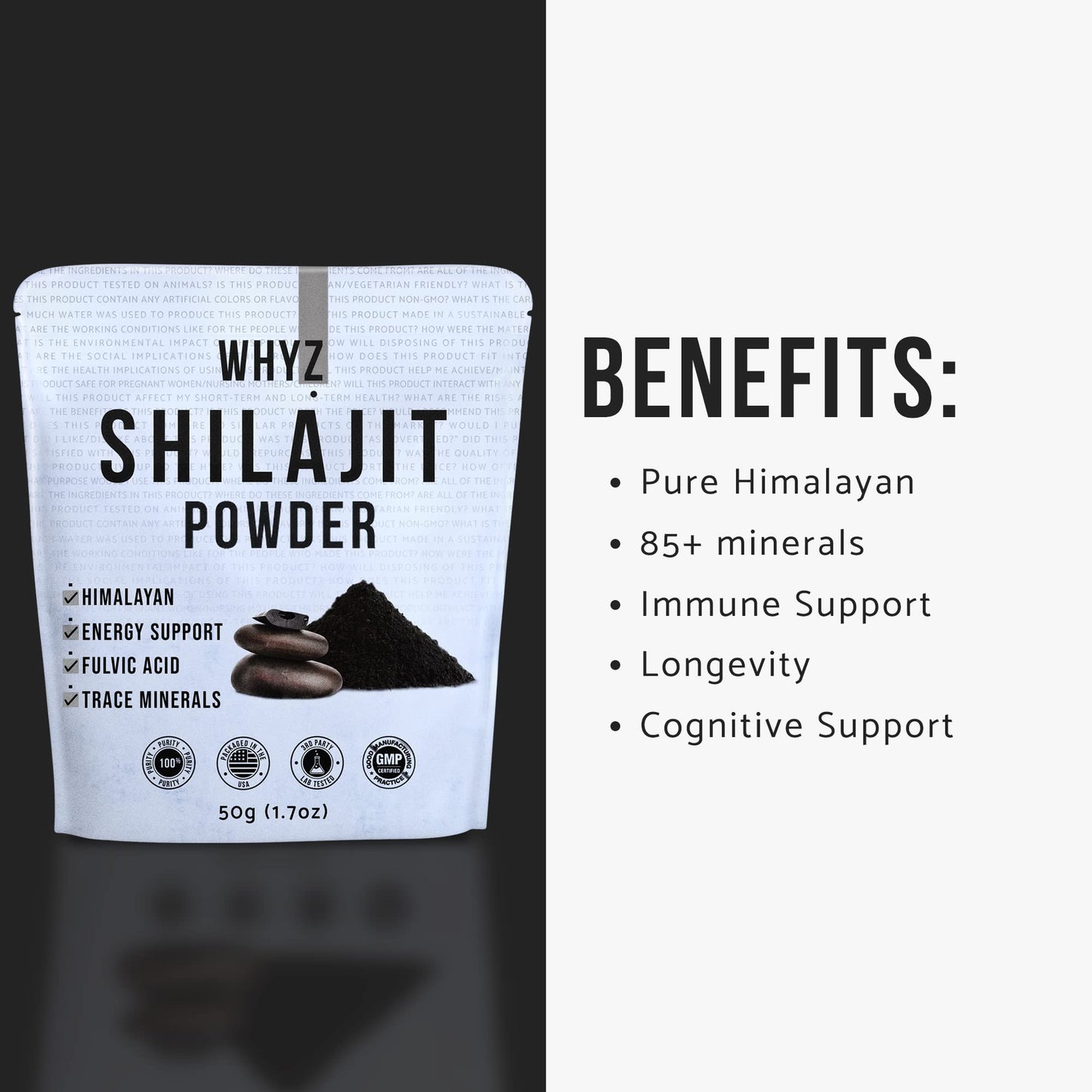 WHYZ Shilajit Powder, 1.7 oz