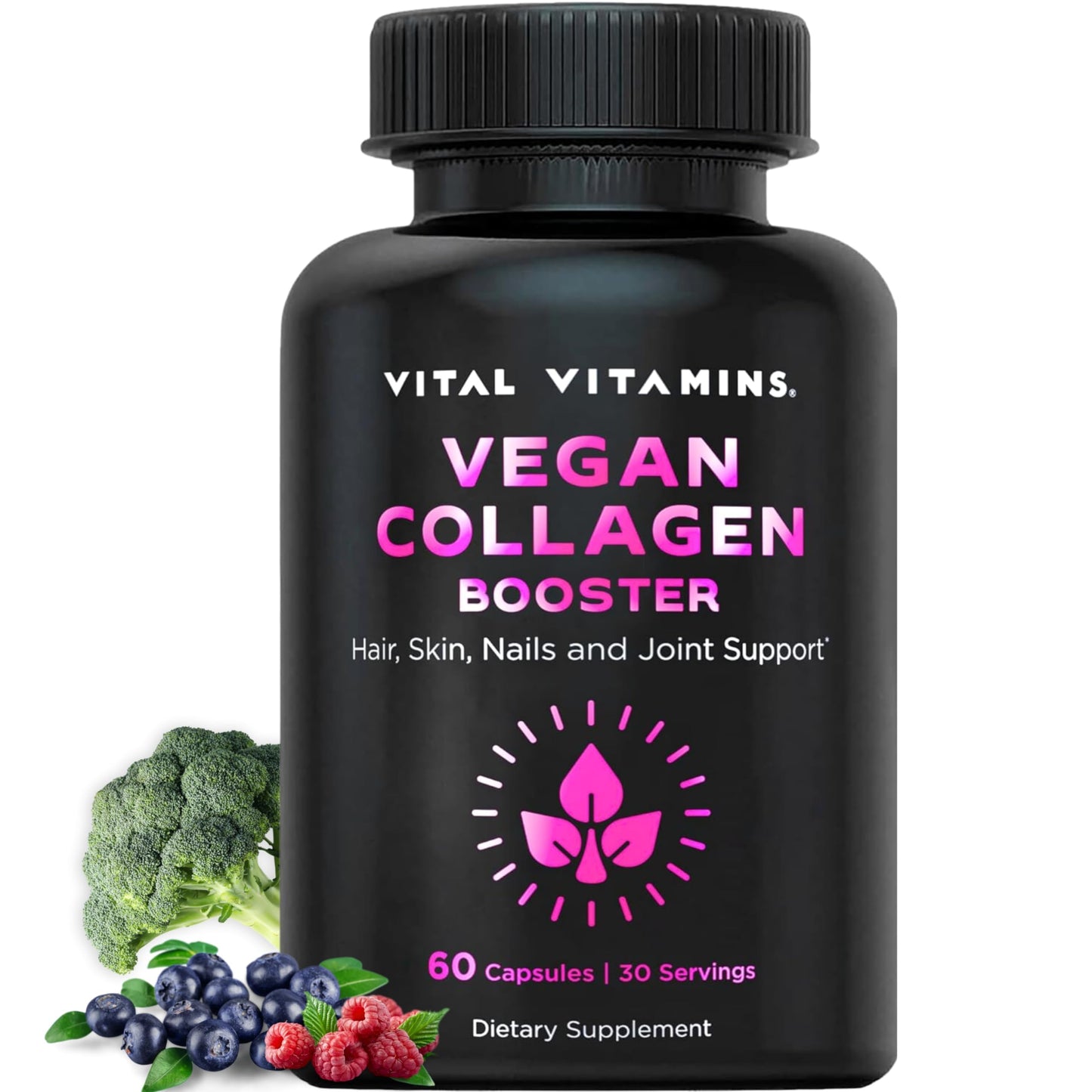 Vital Vitamins Vegan Collagen Booster + Hyaluronic Acid Capsules, 120 Capsules