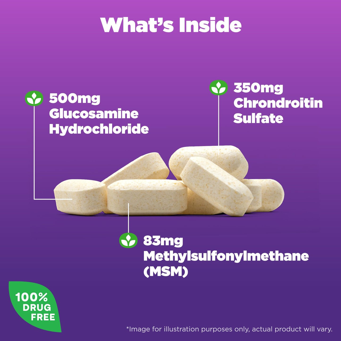Natrol Glucosamine Chondroitin and MSM Tablets, 1800 Tablets