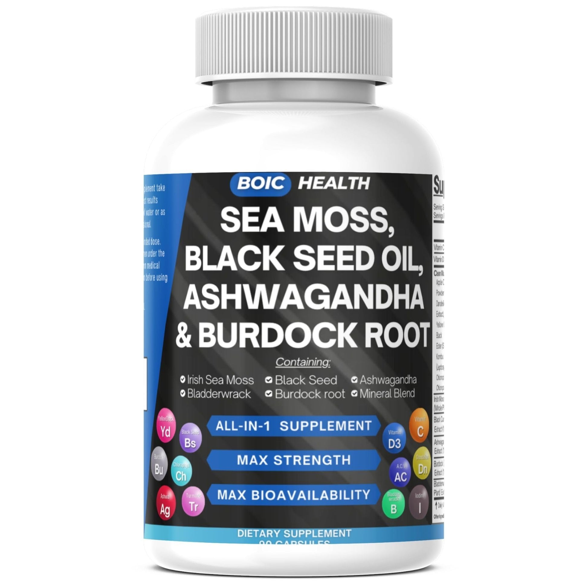 BOIC Sea Moss Capsules, 90 Count