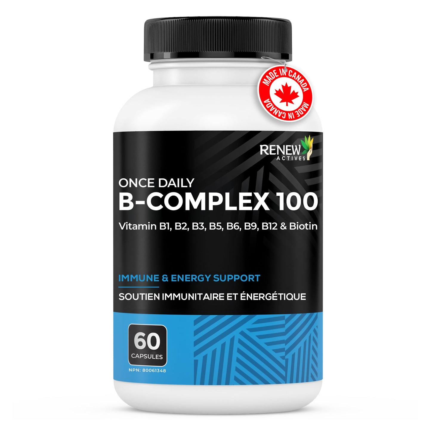 Renew Actives Vitamin B Complex 100 Capsule, 60 Capsules