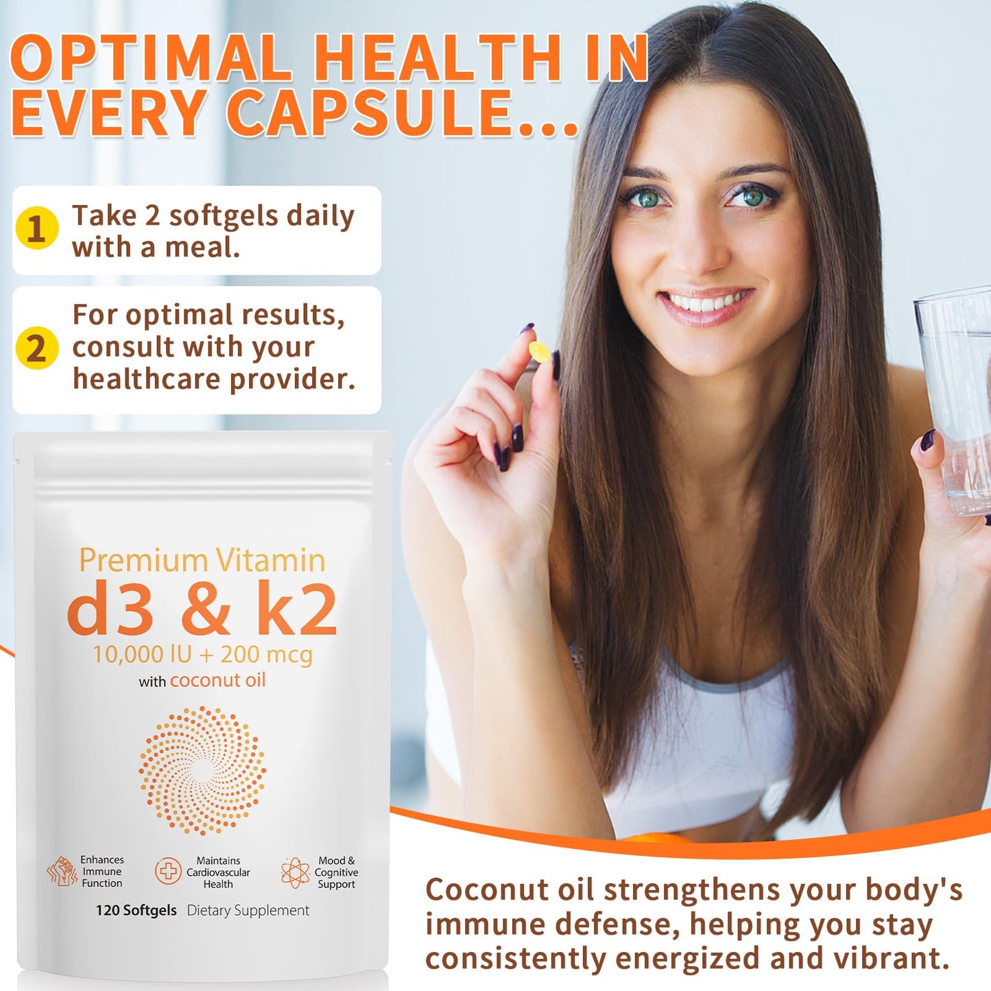 Nyloriaine Vitamin D3 K2 Capsule 1 Count