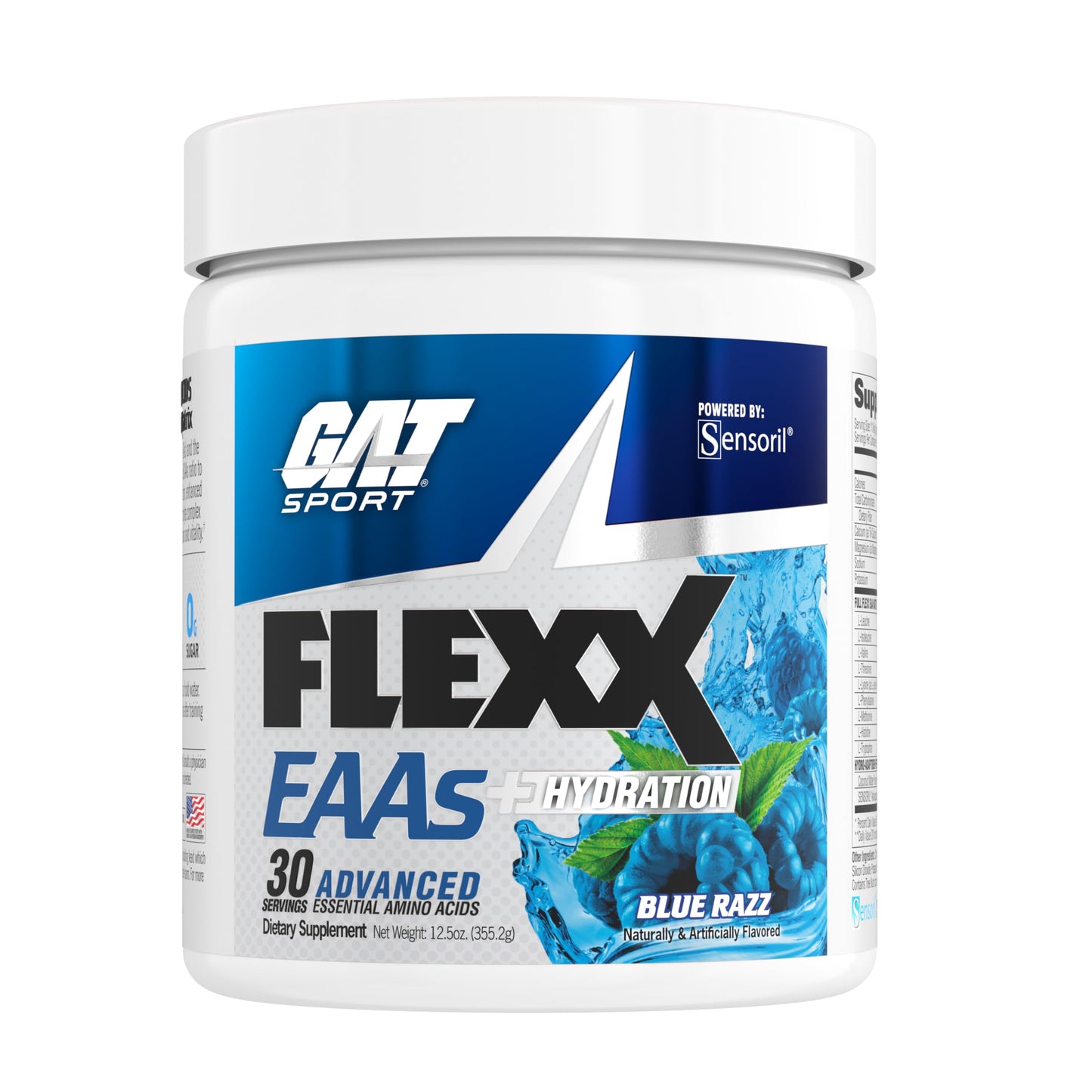 GAT SPORT Flexx EAAs + Hydration Advanced Essential Amino Acids Powder 12.2 oz