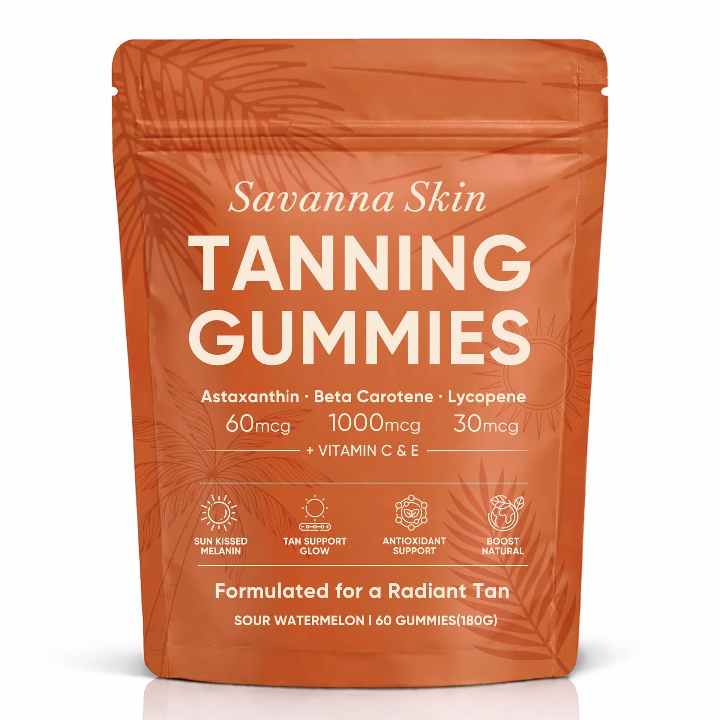 Fibosara Savanna Skin Tanning Gummies Gummy 60 Count