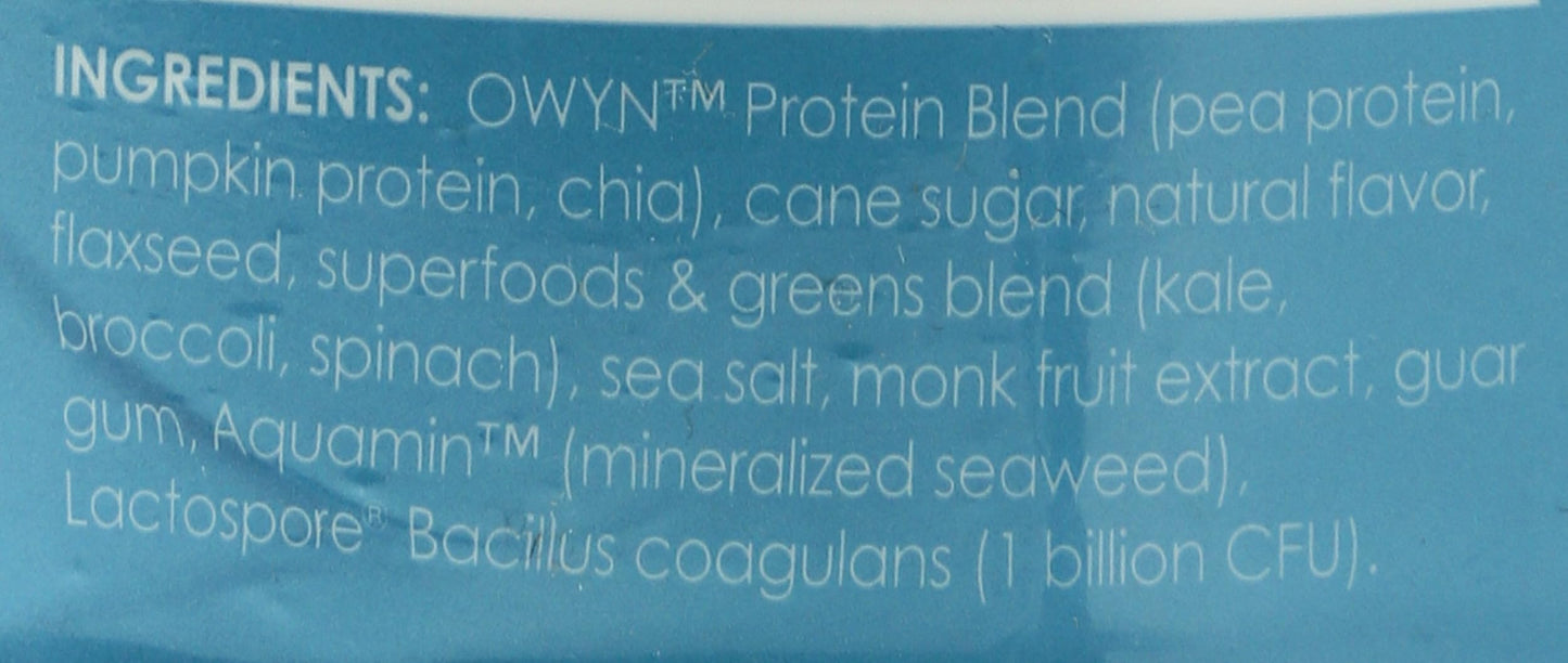 OWYN Only What You Need Smooth Vanilla Flavored 20g Protein Powder 17.6 oz