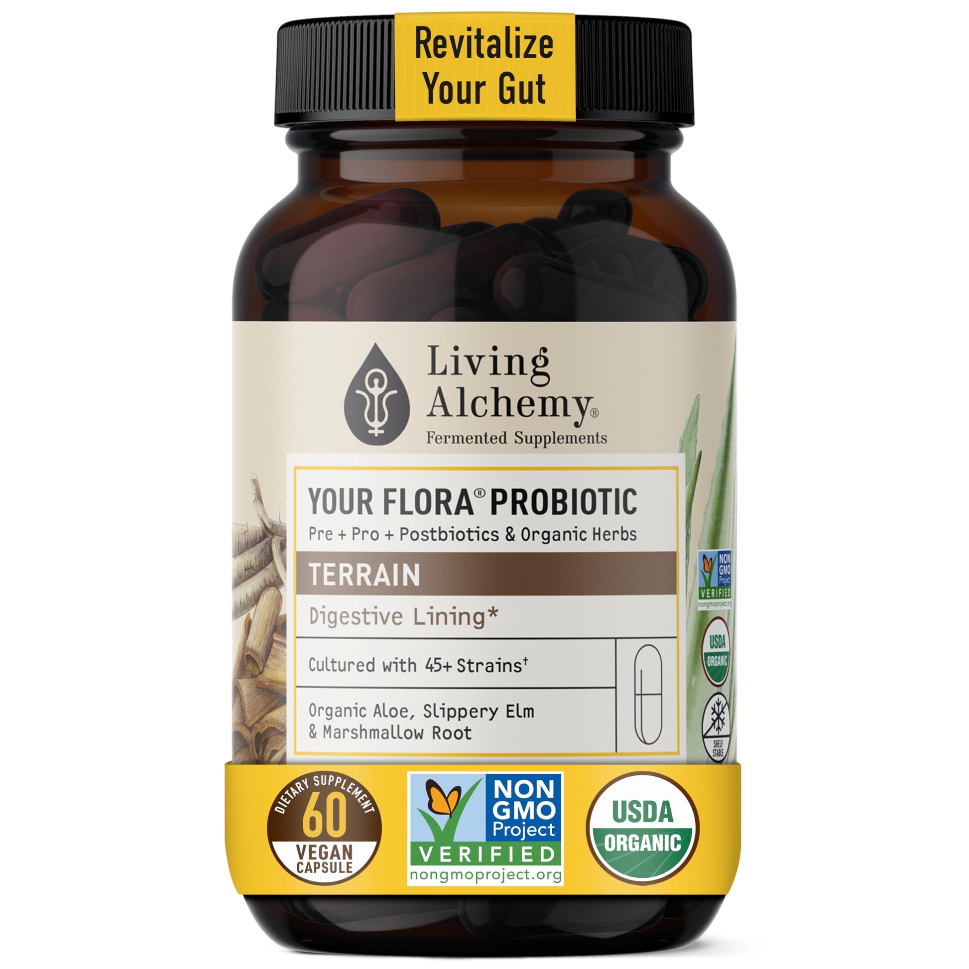 Living Alchemy Your Flora Probiotic Terrain Capsules 60 Count