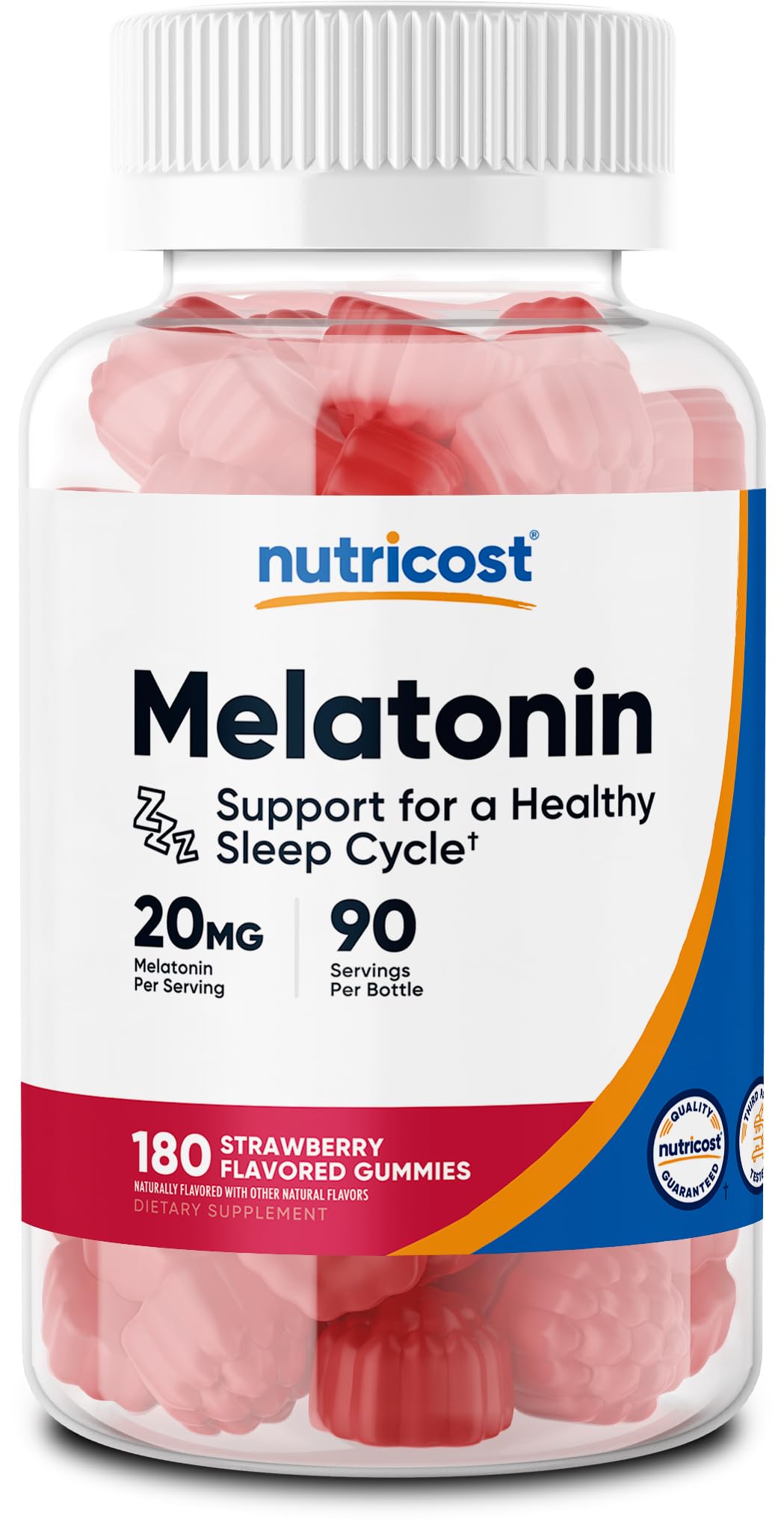 Nutricost Melatonin Gummies 20mg per Serving, 180 Gummies