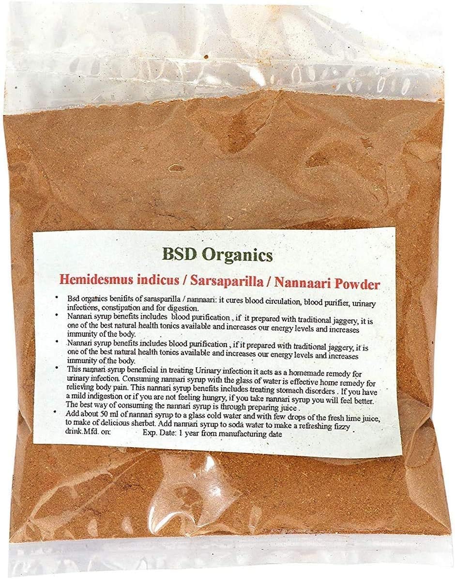BSD Organics Nannari/Anantamul/Sarsaparilla Root Powder 3.5 oz