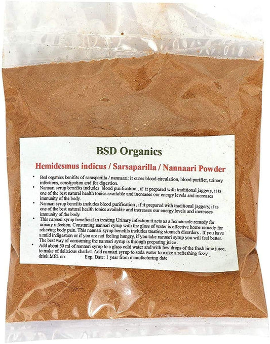 BSD Organics Nannari/Anantamul/Sarsaparilla Root Powder 3.5 oz