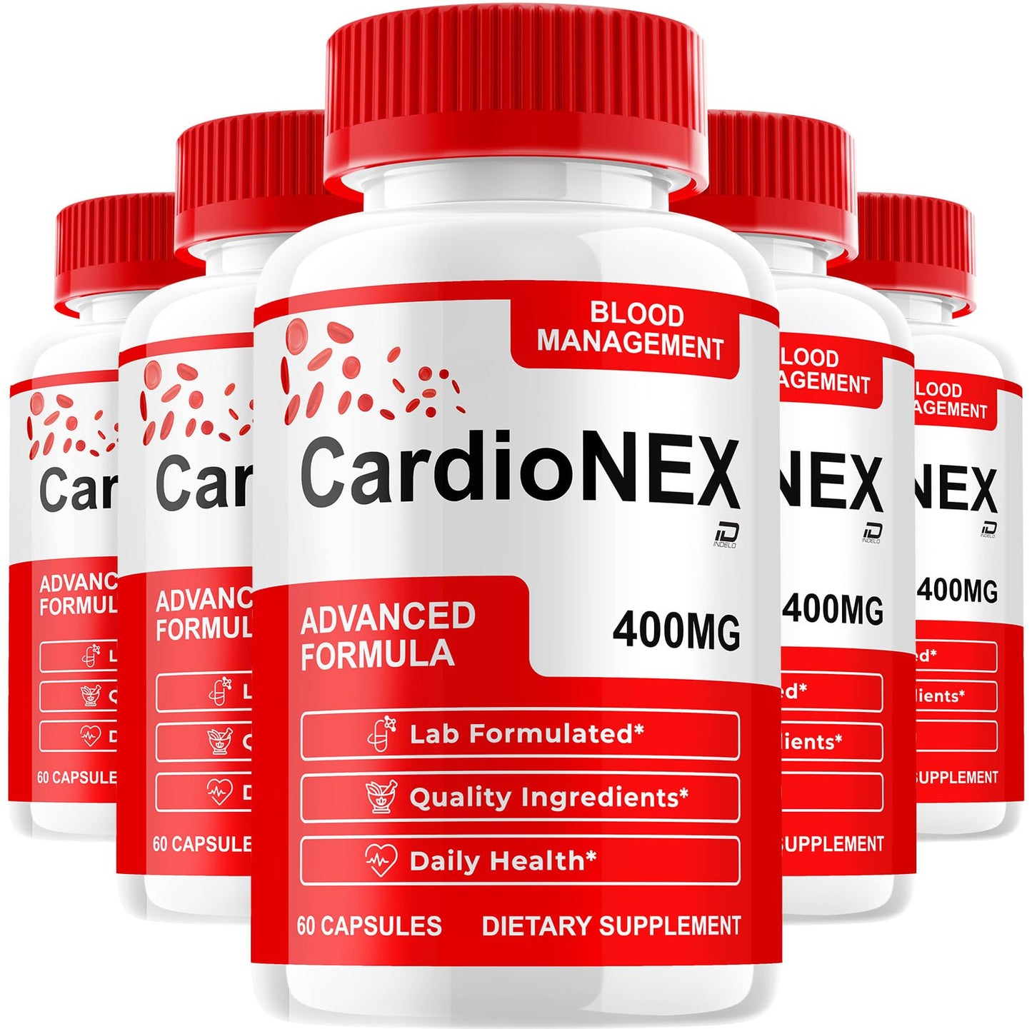 Indelo Cardio Nex CardioNex Natural Blend Daily Health Supplement, 300 Capsules