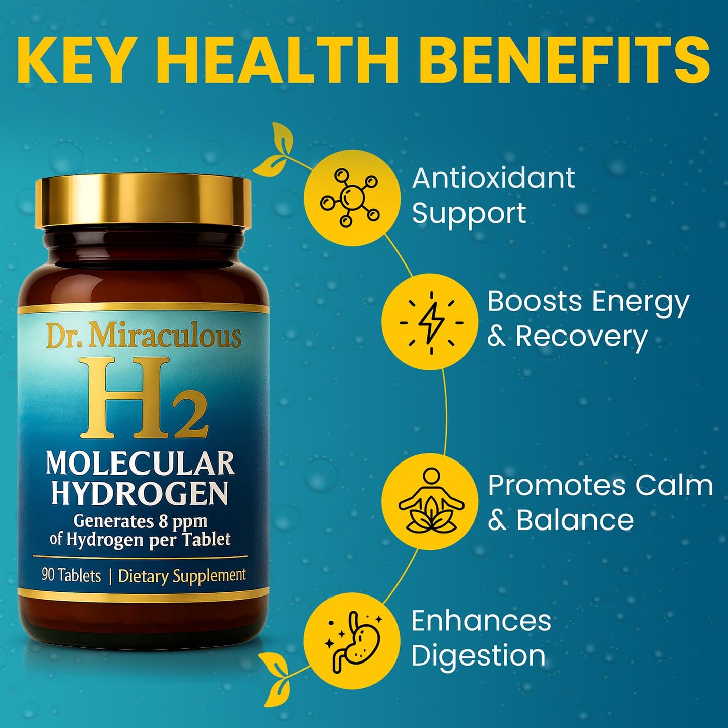 Dr. Miraculous Hydrogen Water Tablets 90 Count