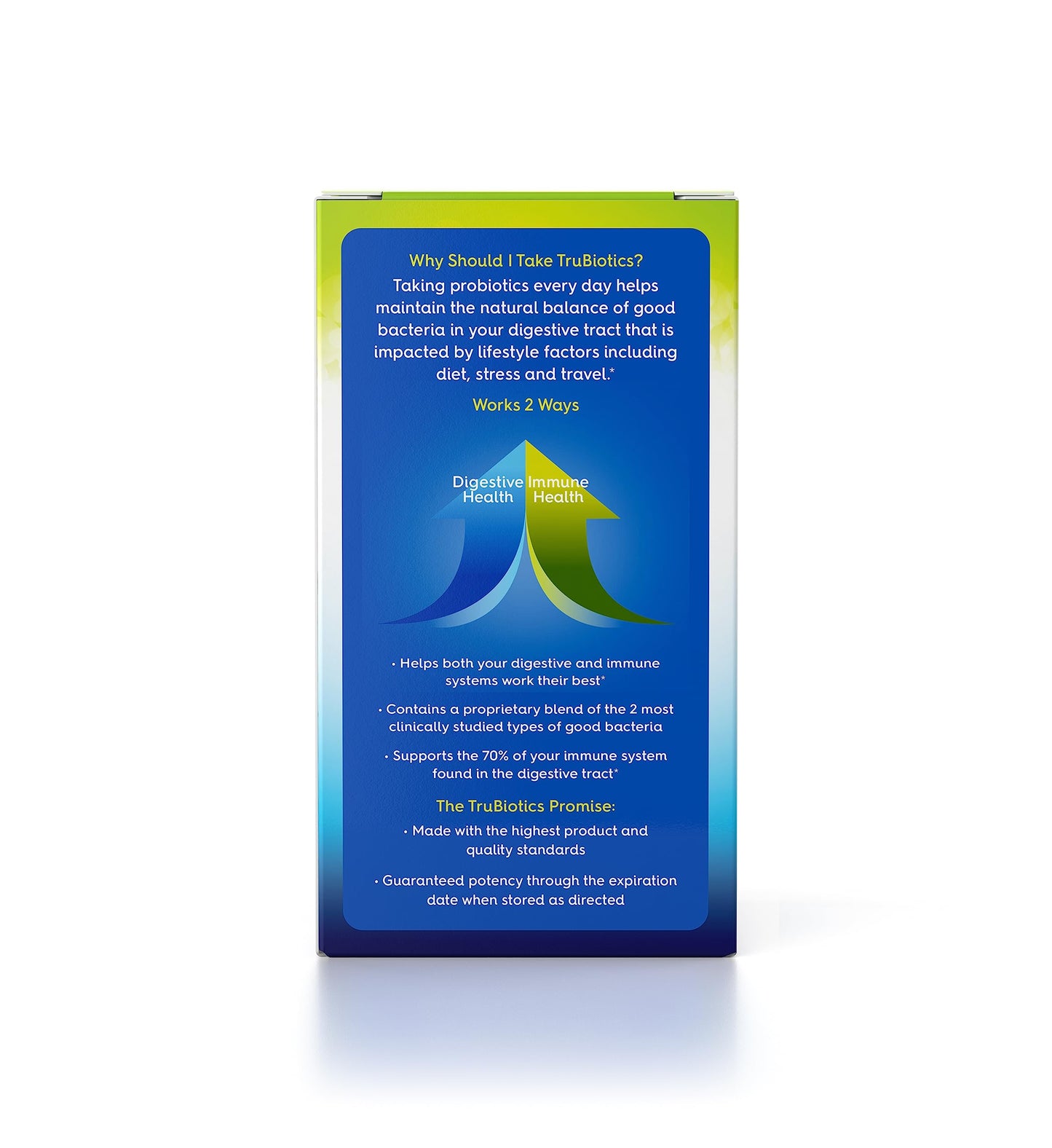 TruBiotics Probiotics for Digestive & Immune Health, Supports Regularity & Helps Relieve Abdominal Discomfort, Gas & Bloating, 2 Clinically Studied Probiotic Strains, Plus Prebiotics, 30 Capsules